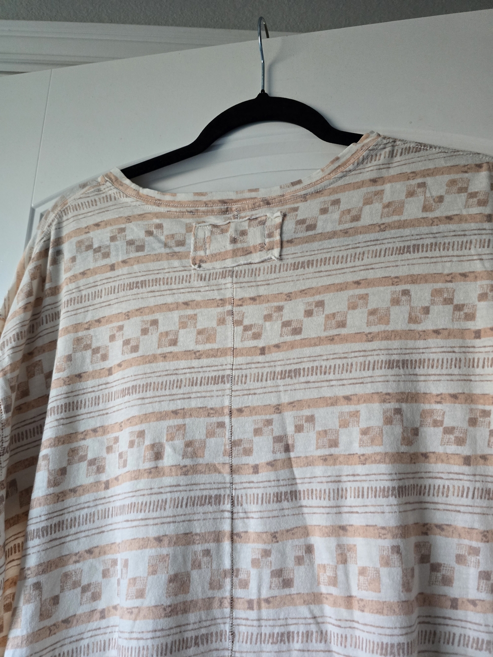 Nwt Free People Nina Oversized Tee S Beige Boho Festival Slouchy Tee - Picture 13 of 14